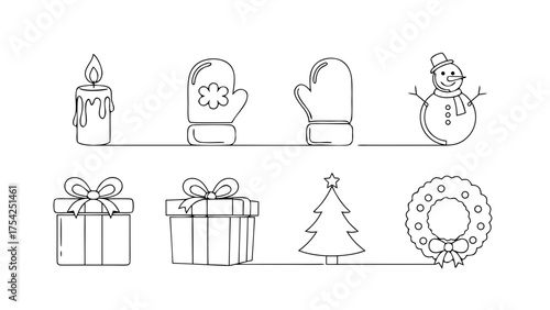 Cute Minimal Christmas Doodles