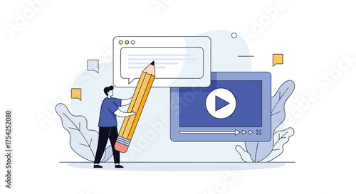 Crafting engaging content for your digital marketing strategy with creative visuals and effective storytelling.