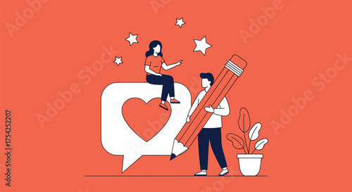 Illustrating the power of positive engagement through creative content and social interaction.