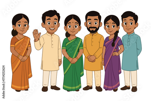 Mariachi musicians playing traditional instruments in celebration. Set of 6 vector illustration