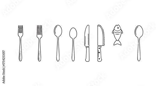 Vector art of cutlery
