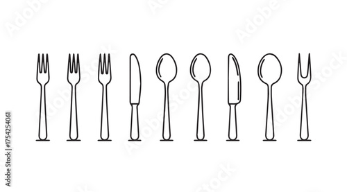 Vector art of cutlery