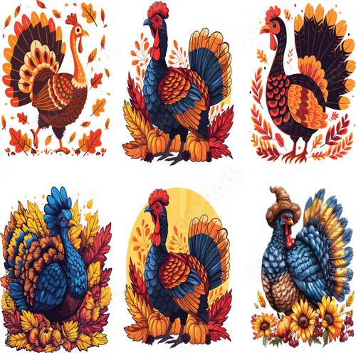 Thanksgiving Day Clipart Vector Graphic for T-Shirt and Print Vector Illustration