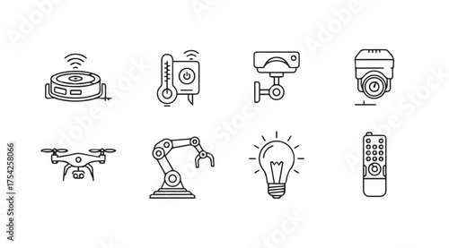 Vector art of smart home devices set