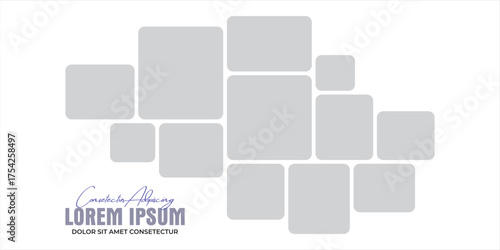 Pictures or photos frame collage layout abstract photo frames and digital photo wall template