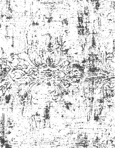 Distressed Ornamental Grunge Texture Overlay