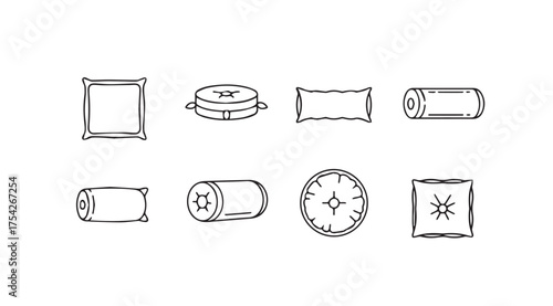 Vector art of pillows