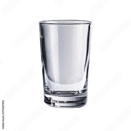 Empty shot glass, clear glass (1)