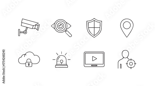 Vector art of security icon set
