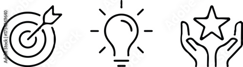 core value line set icon vector design