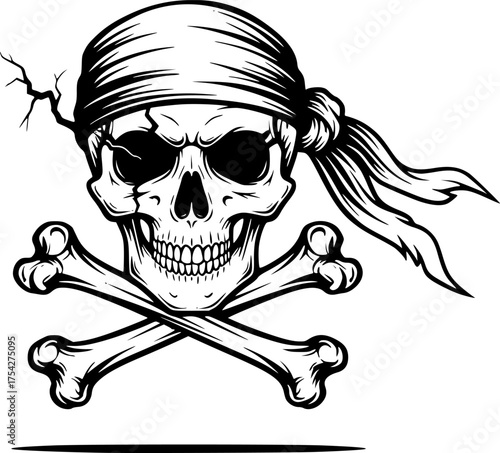 skull skelton pirate bone crossbones halloween danger warning caution detailed silhouette set vector illustration graphic design art flat icon symbol sign dark shadow on a white background