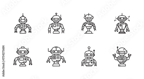Vector art of robot isolated