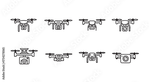 Vector art of drone icon collection