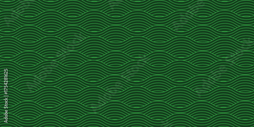 farm green banner, organic abstract background with fields. wavy green lines, natural organic products. striped farmer green Pattern