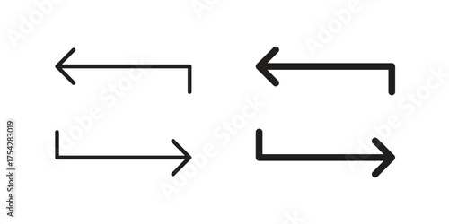 Replace icon set in flat and line style vectors