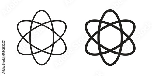 React icon set in flat and line style vectors