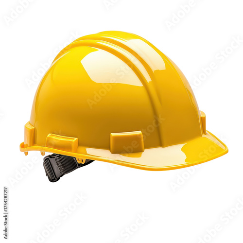 Safety Hard Hat Prepared for Construction Work at the Site, on the transparent background. Transparent PNG