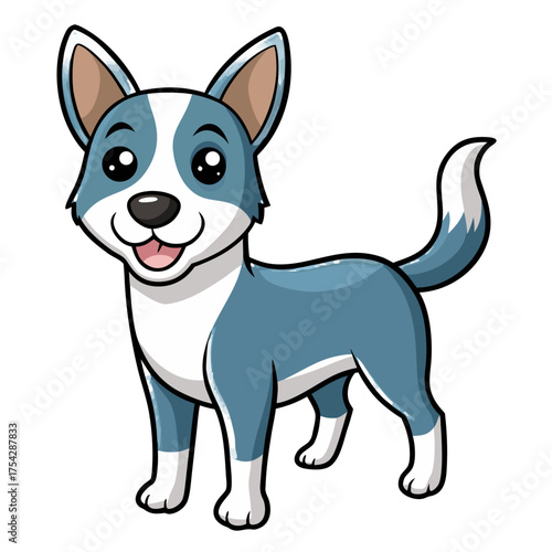 Playful Dog Vector – Cute Cartoon Puppy Illustration on Transparent Background
