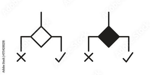 Condition icon set in flat and line style vectors