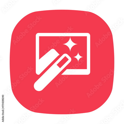 Magic Image icon, auto enhancement photo symbol