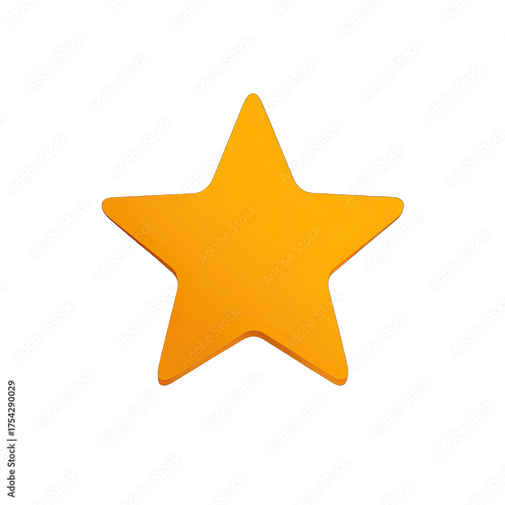 Obraz premium Solid, bright orange star graphic