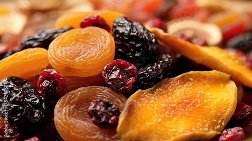 Dried Fruit Medley A Colorful and Nutritious Snack Mix.