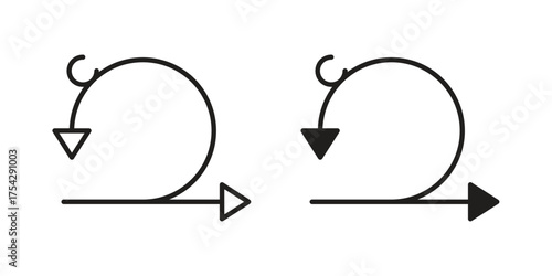 Agile icon set in flat and line style vectors