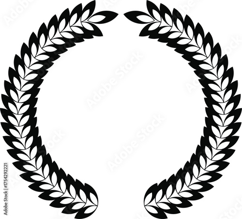 Elegant Black Laurel Wreath Award Design