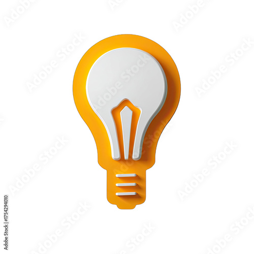 3D stylized lightbulb icon