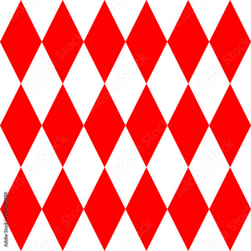 Red and white tile vector pattern or decoration background wallpaper