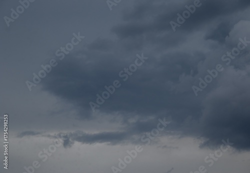 The mouse head shape in the storm clouds in the sky