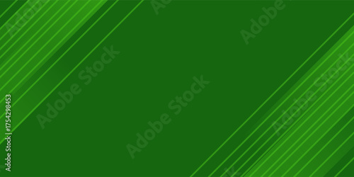 Abstract green sporty background template vector with shiny lines and lights. Green background with strong pattern design.