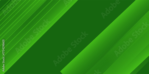 Abstract green sporty background template vector with shiny lines and lights. Green background with strong pattern design.