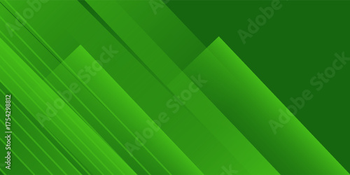 Abstract green sporty background template vector with shiny lines and lights. Green background with strong pattern design.