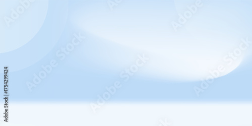 Blue studio room. Limbo light background. Abstract 3d backdrop for product presentation. Minimal wall scene. Showcase, promotion display modern