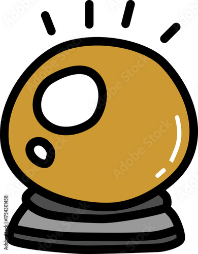 Crystal ball hand drawn icon