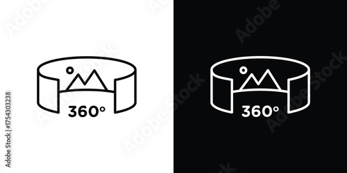 Tour virtual icon vector illustration. editable stroke icon.