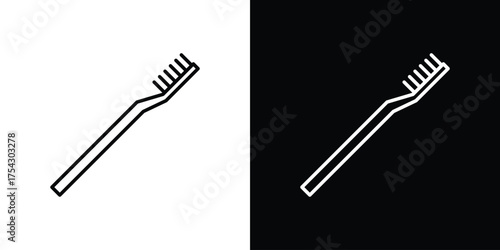 Toothbrush icon vector illustration. editable stroke icon.