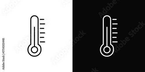Temperature icon vector illustration. editable stroke icon.