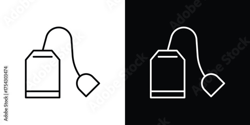 Tea bag icon vector illustration. editable stroke icon.