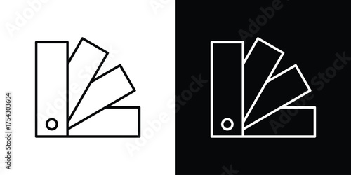 Swatchbook icon vector illustration. editable stroke icon.