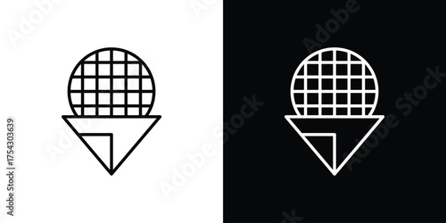 Stroopwafel icon vector illustration. editable stroke icon.