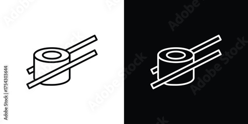 Sushi icon vector illustration. editable stroke icon.