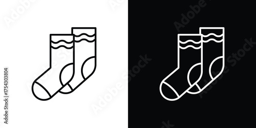 Socks icon vector illustration. editable stroke icon.