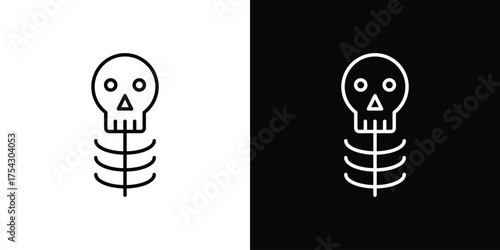 Skeleton icon vector illustration. editable stroke icon.