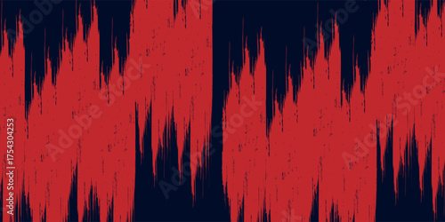 Red halftone dots blue color pattern gradient grunge texture background. Dot pop art comic sport style vector illustration