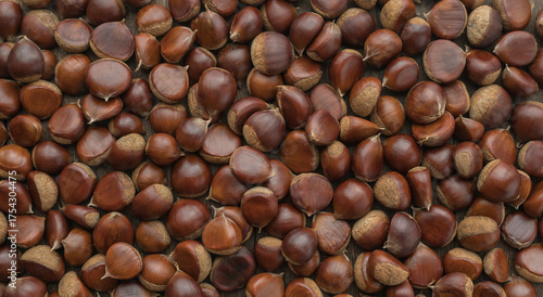 Background composed entirely of chestnuts