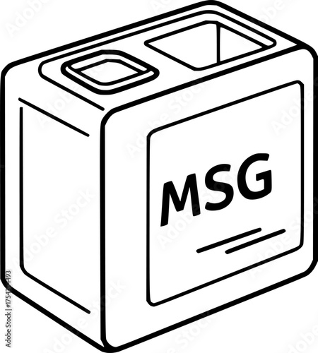 Open msg bottle enhancing food flavor