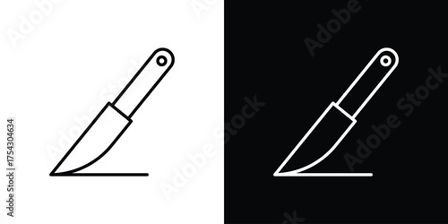 Scalpel path icon vector illustration. editable stroke icon.