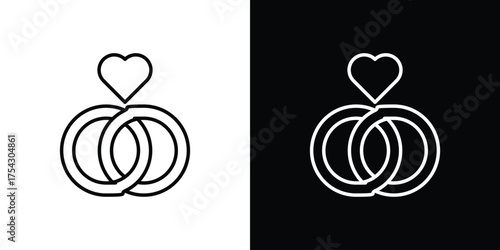 Ring icon vector illustration. editable stroke icon.